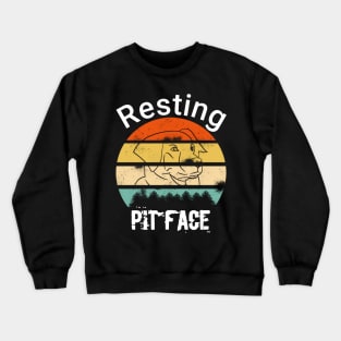 Vintage resting pit face dog shirt Crewneck Sweatshirt